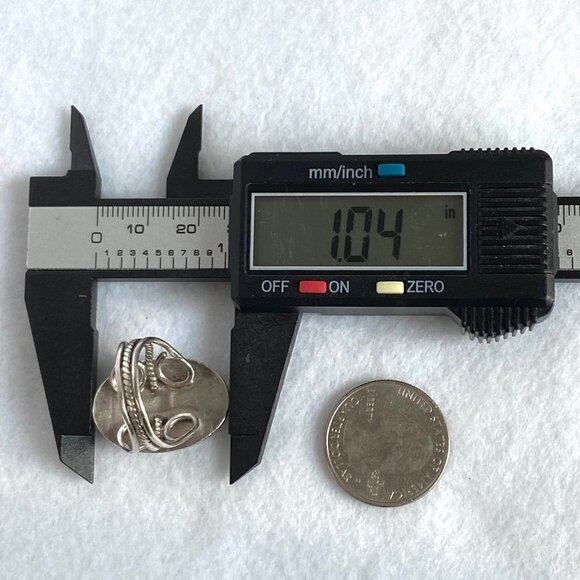 VTG Sterling Silver 925 Signed ED Oval Polychrome Jasper Split Shank Ring Sz 8 - Picture 13 of 16